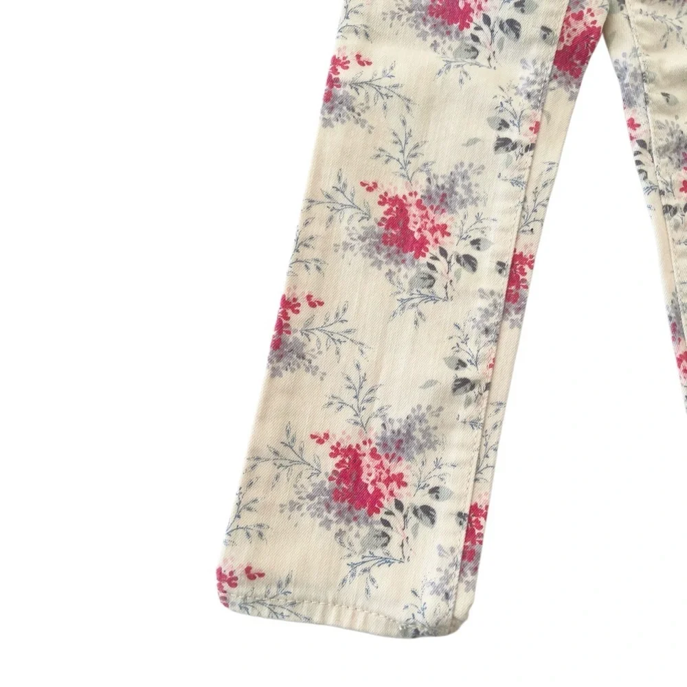 Baby GAP 1969 Romantic Floral Super Skinny Jeans - Cream & Pink | Girls 3T